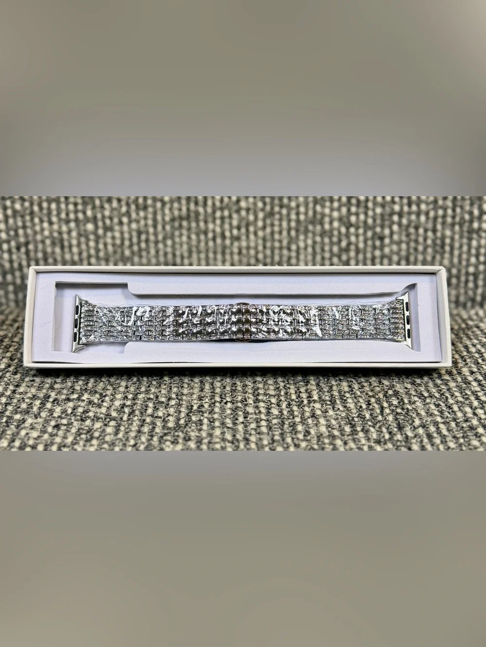 38mm Apple Watch Bling Rhinestone Silver Crystal Bracelet Dressy Strap